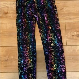 terez high waisted rainbow foil legging S